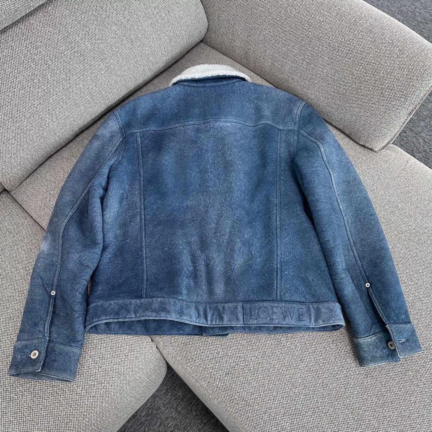 Loewe Loewe Blue Shearling Jacket 2024 Size US L / EU 52-54 / 3 - 2 Thumbnail