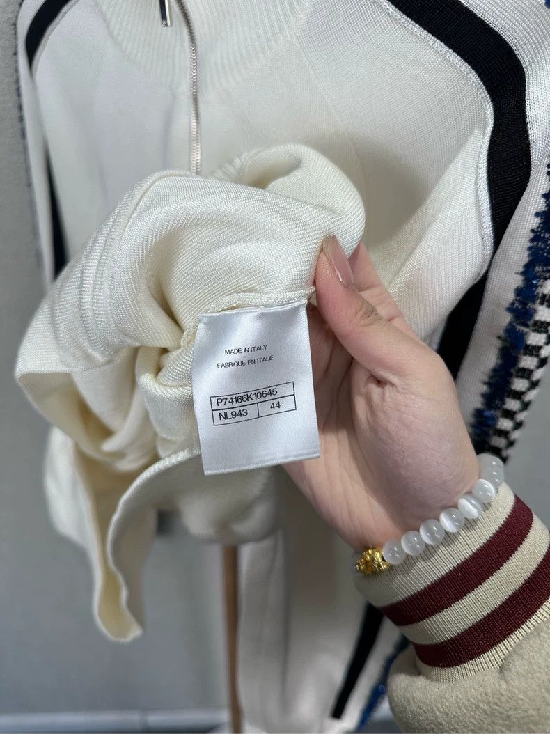 Chanel Chanel White Knit Jacket Size 44 Size US L / EU 52-54 / 3 - 4 Thumbnail