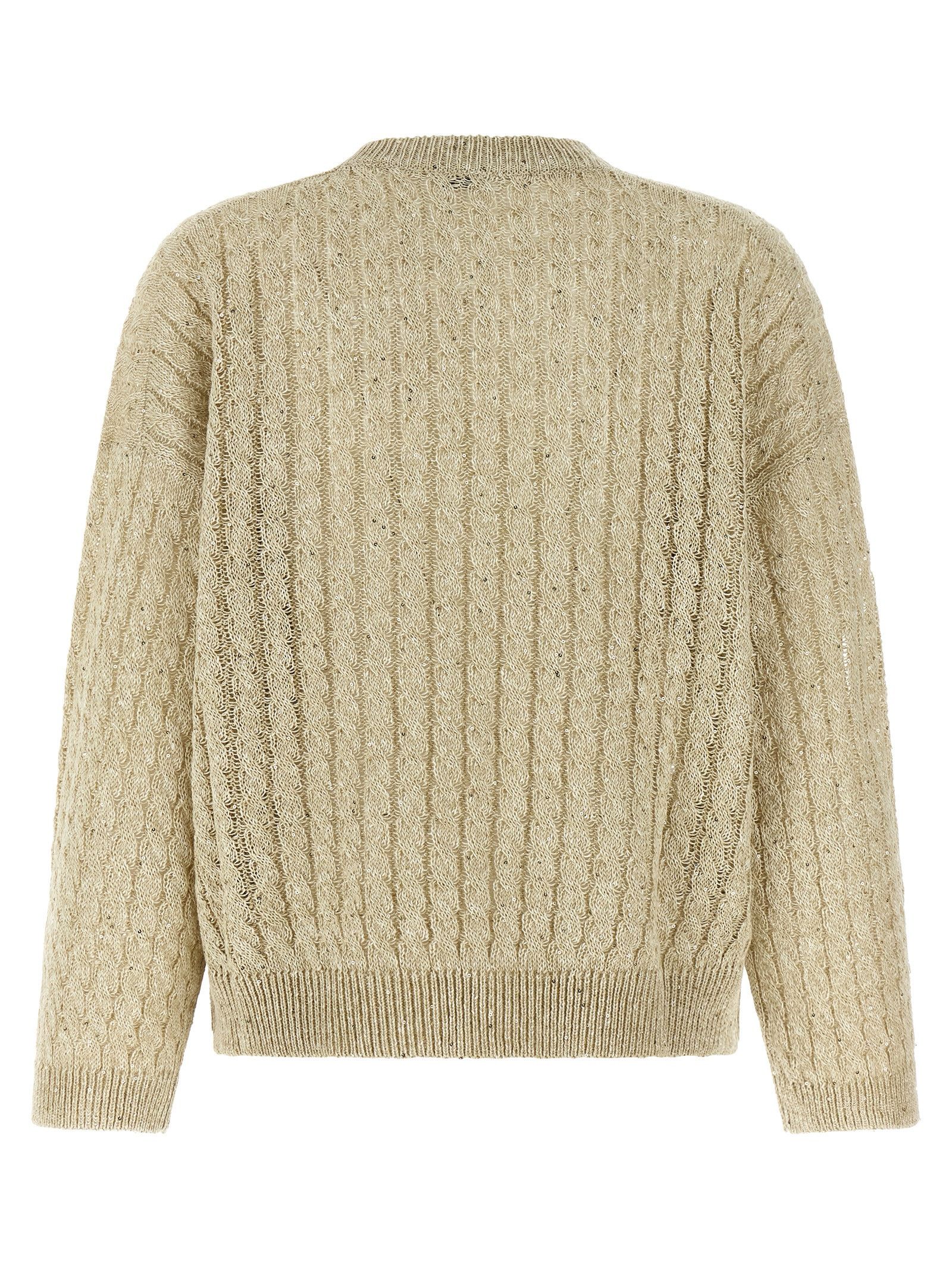 Brunello Cucinelli 'Dazzling Cable' Sweater Size L / US 10 / IT 46 - 2 Thumbnail