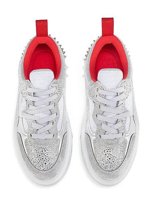 Christian Louboutin astroloubi strass silver/white Size US 10 / EU 43 - 3 Thumbnail