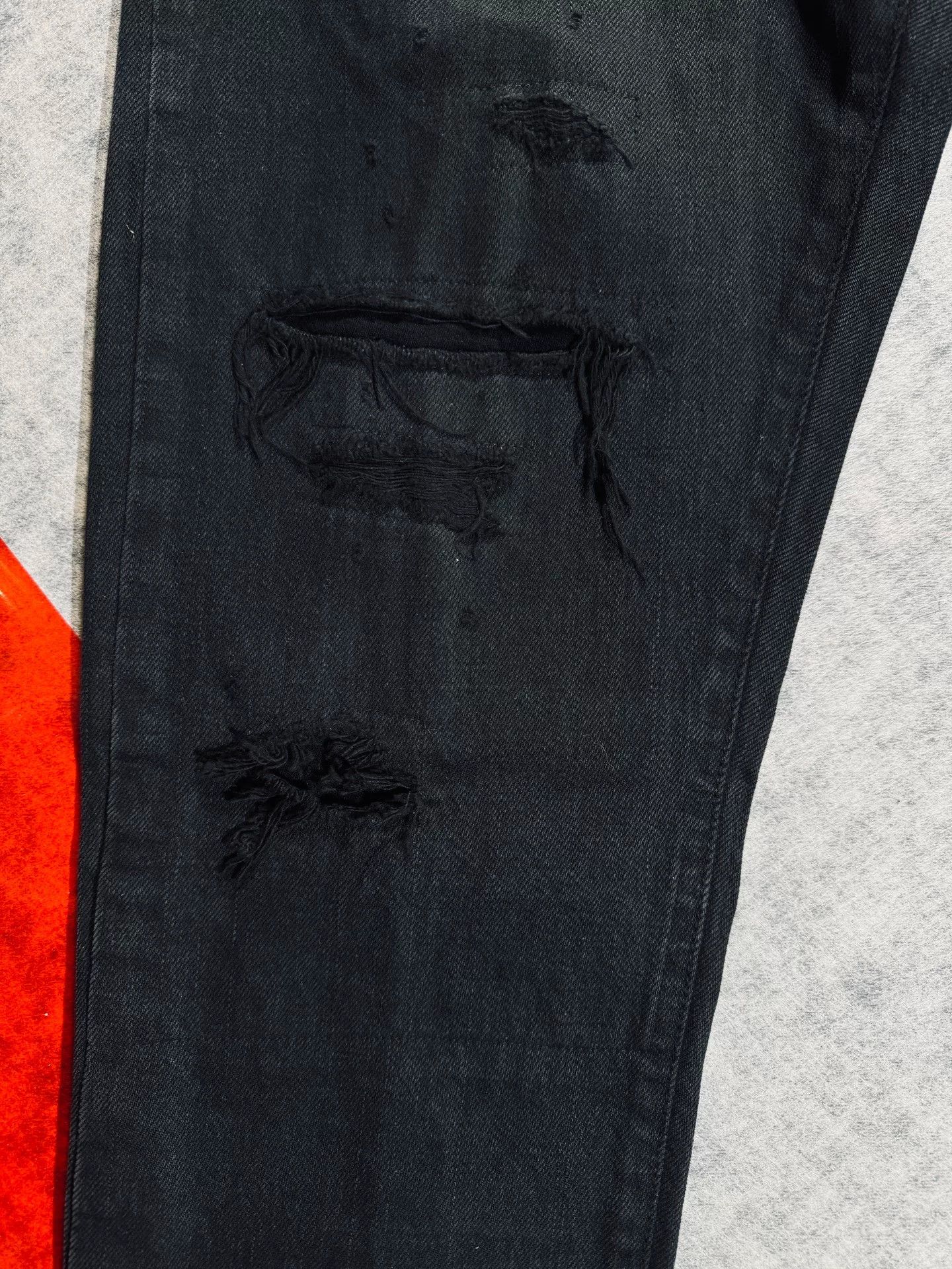 Visvim visvim journeyman black tacked crash jeans Size US 26 / EU 42 - 4 Thumbnail