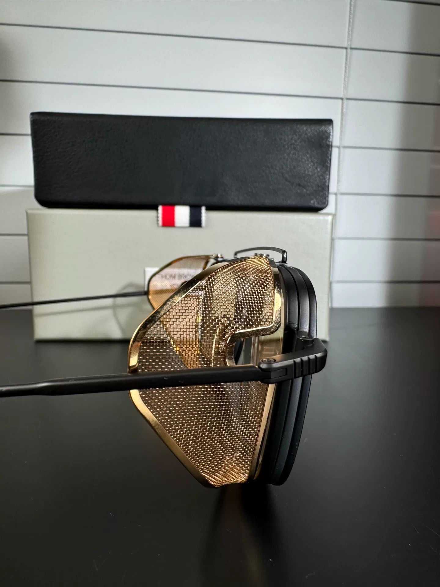 Thom Browne thom browne tb-808 sunglasses with gold accents Size ONE SIZE - 5 Thumbnail