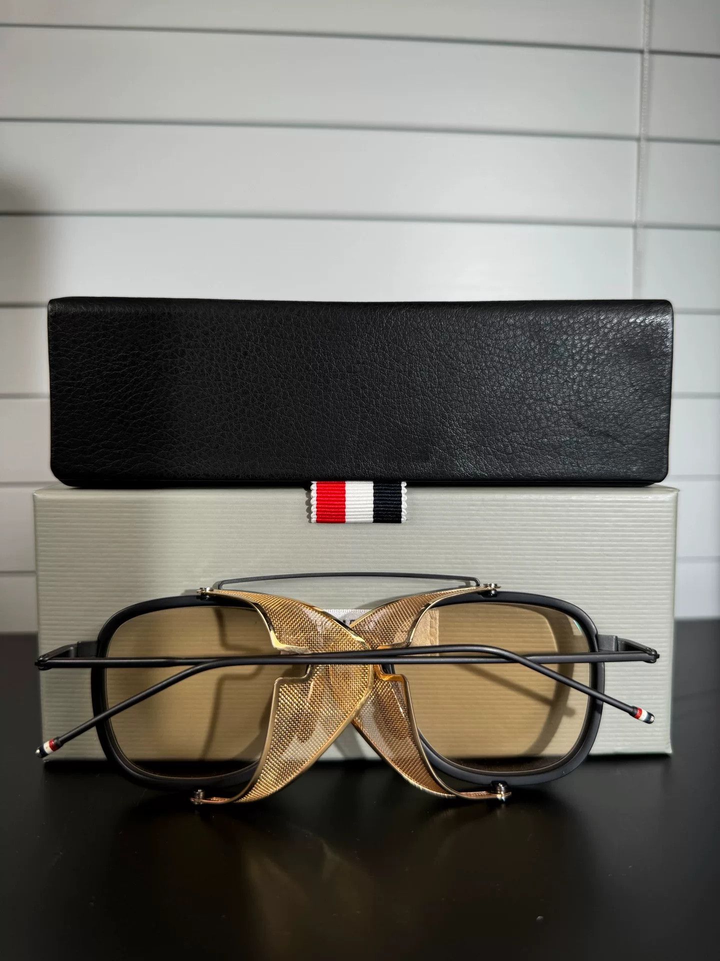 Thom Browne thom browne tb-808 sunglasses with gold accents Size ONE SIZE - 2 Thumbnail