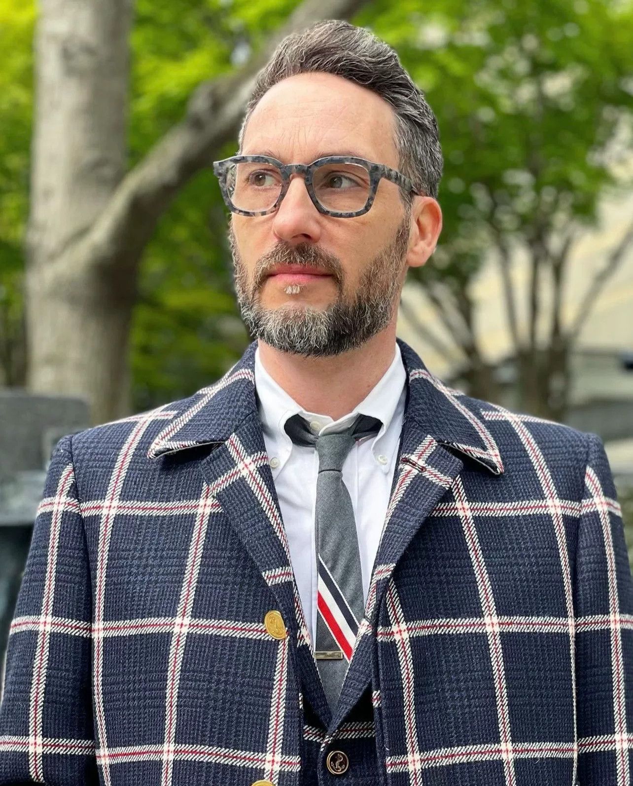 Thom Browne Thom Browne Gray Tortoise Glasses Frame Size ONE SIZE - 8 Thumbnail