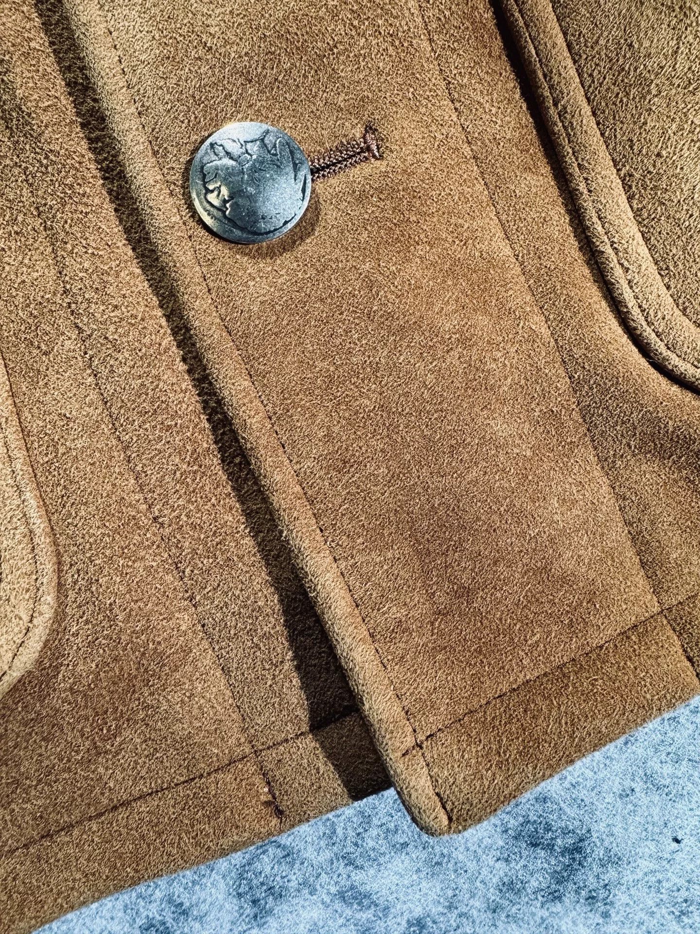 visvim deerskin leather jacket vintage style