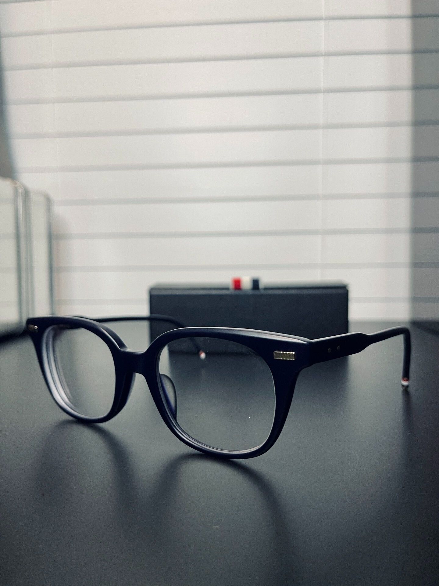 Thom Browne Thom Browne Classic Navy Optical Glasses Size ONE SIZE - 3 Thumbnail