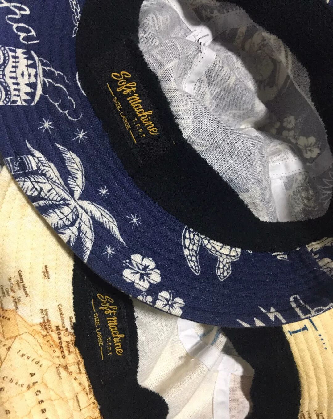 SOFTMACHINE retro fisherman bucket hat navy blue Size ONE SIZE - 3 Thumbnail