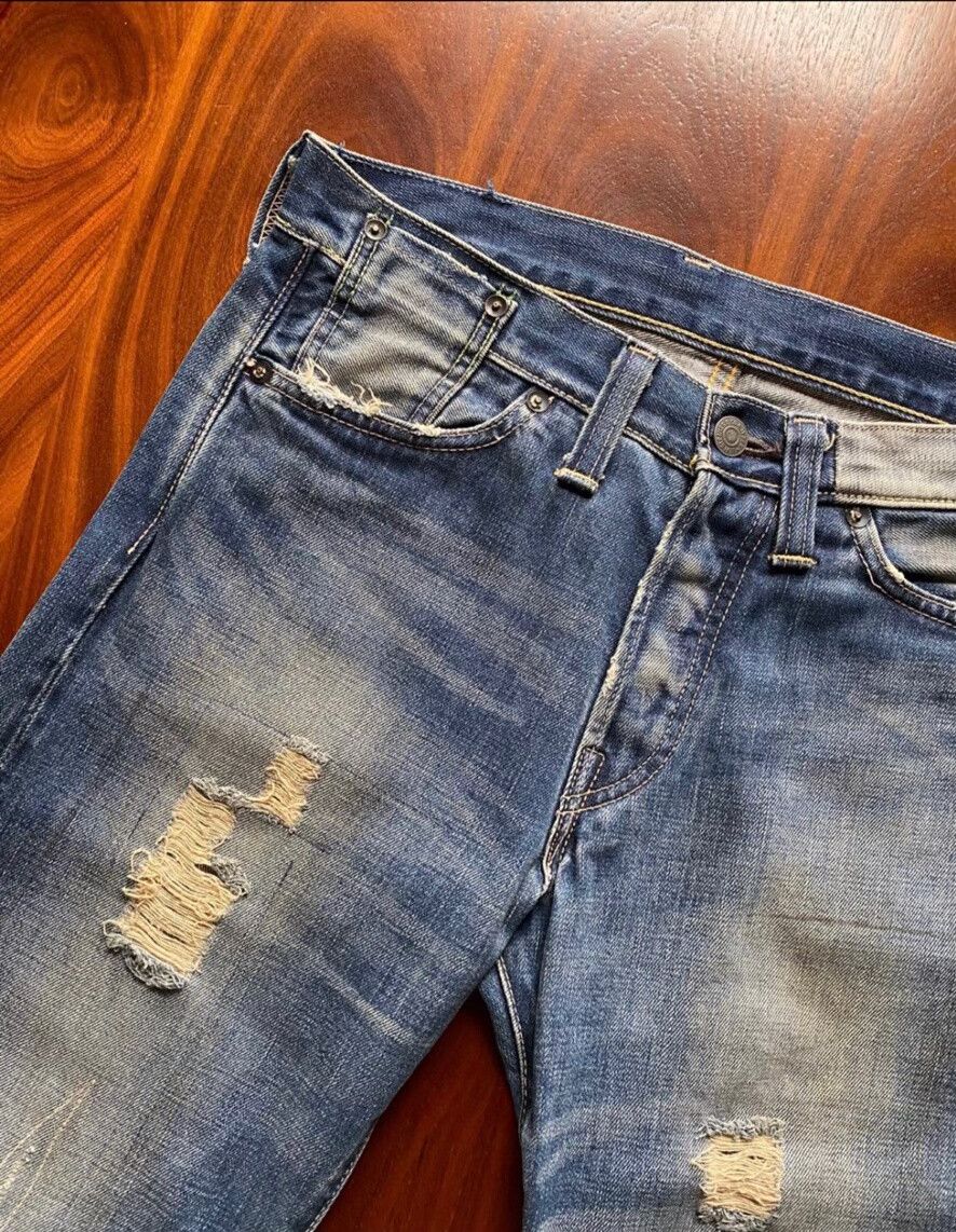 Levi's Vintage Clothing levis vintage clothing distressed jeans size w31 Size US 31 - 3 Thumbnail