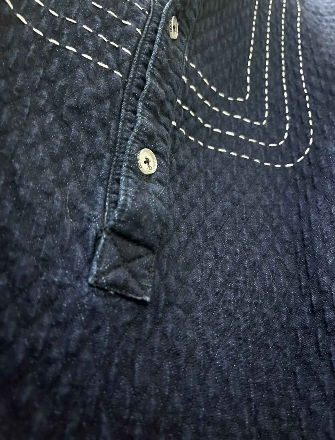 Neighborhood navy blue henley collar sweatshirt Size US L / EU 52-54 / 3 - 4 Thumbnail
