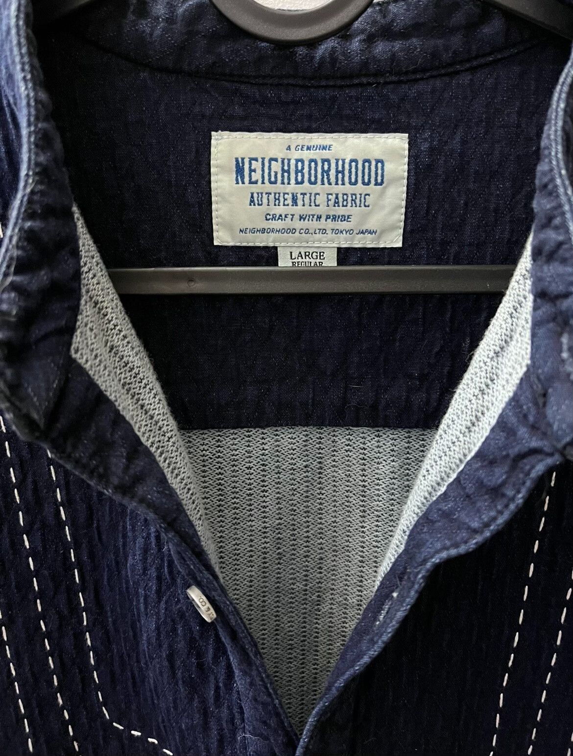 Neighborhood navy blue henley collar sweatshirt Size US L / EU 52-54 / 3 - 3 Thumbnail