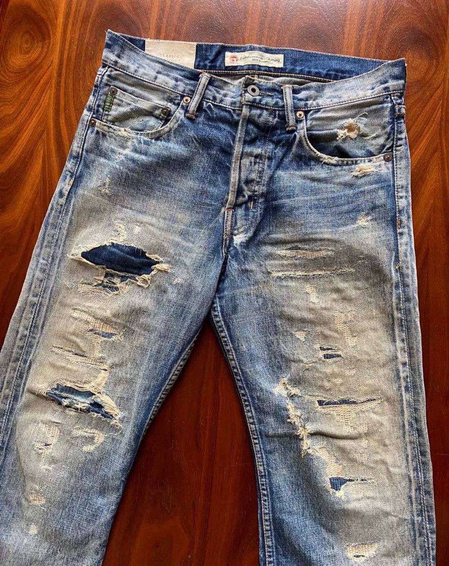 FDMTL vintage distressed yellow mud denim pants Size US 30 / EU 46 - 2 Thumbnail