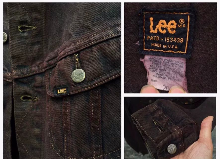 Vintage vintage 80s lee denim jacket with unique dye Size US M / EU 48-50 / 2 - 3 Thumbnail