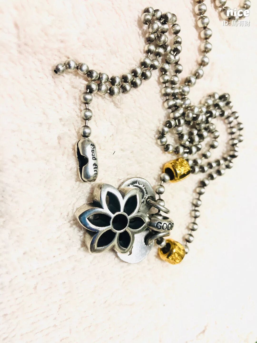 Bill Wall Leather bill wall leather gold bead necklace Size ONE SIZE - 3 Thumbnail