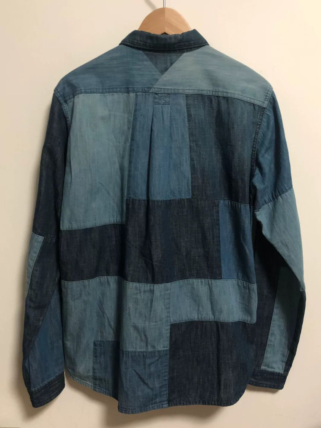 White Mountaineering indigo patchwork button-up shirt made in japan Size US S / EU 44-46 / 1 - 2 Thumbnail