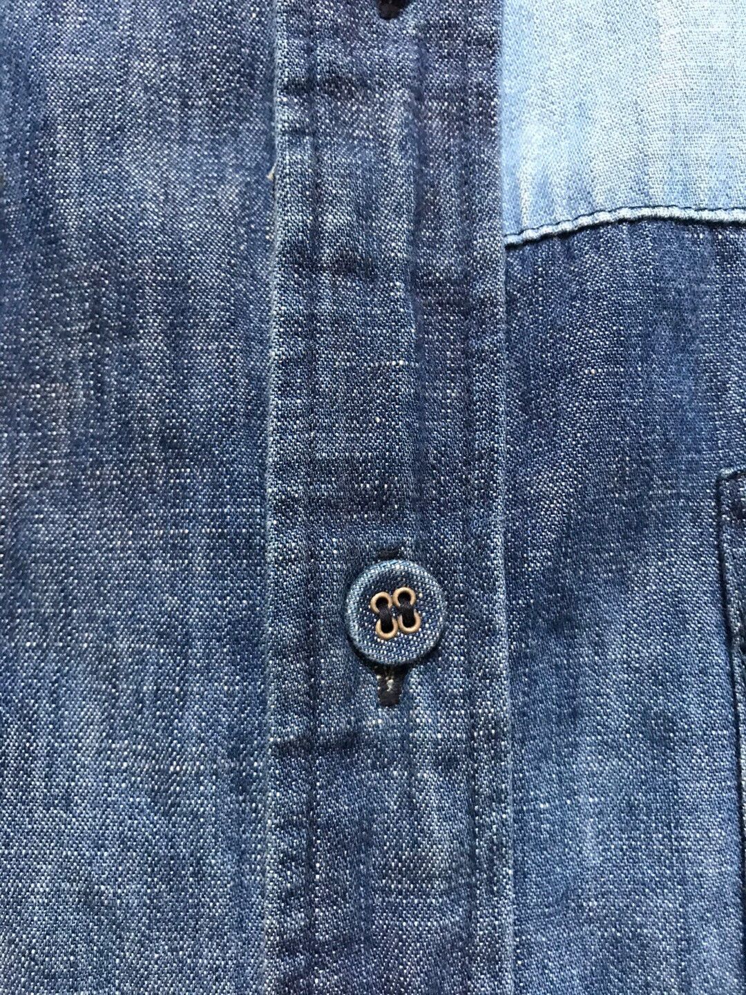 White Mountaineering indigo patchwork button-up shirt made in japan Size US S / EU 44-46 / 1 - 3 Thumbnail