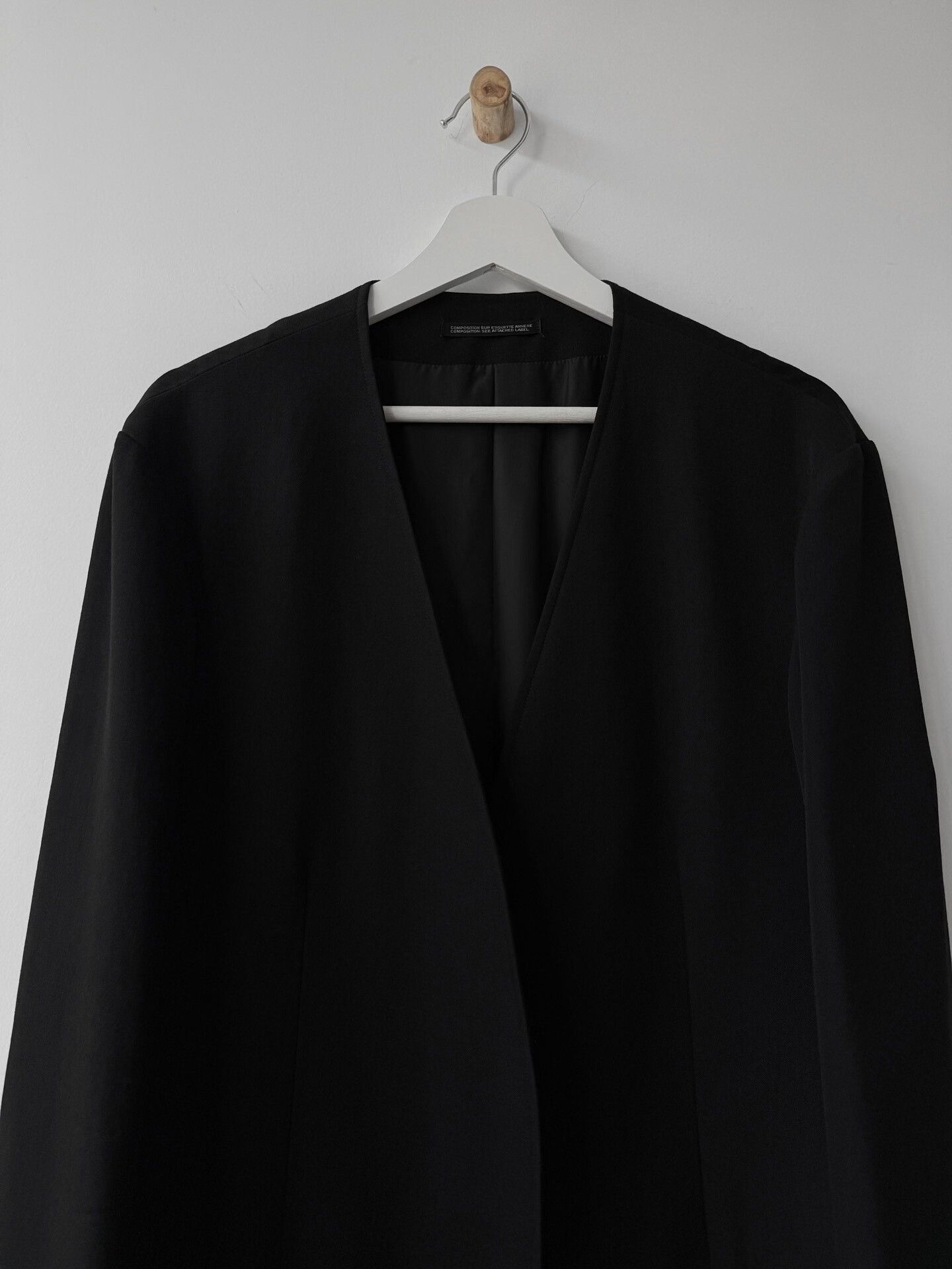 Yohji Yamamoto minimalist black wool coat by yohji yamamoto Size US M / EU 48-50 / 2 - 3 Thumbnail