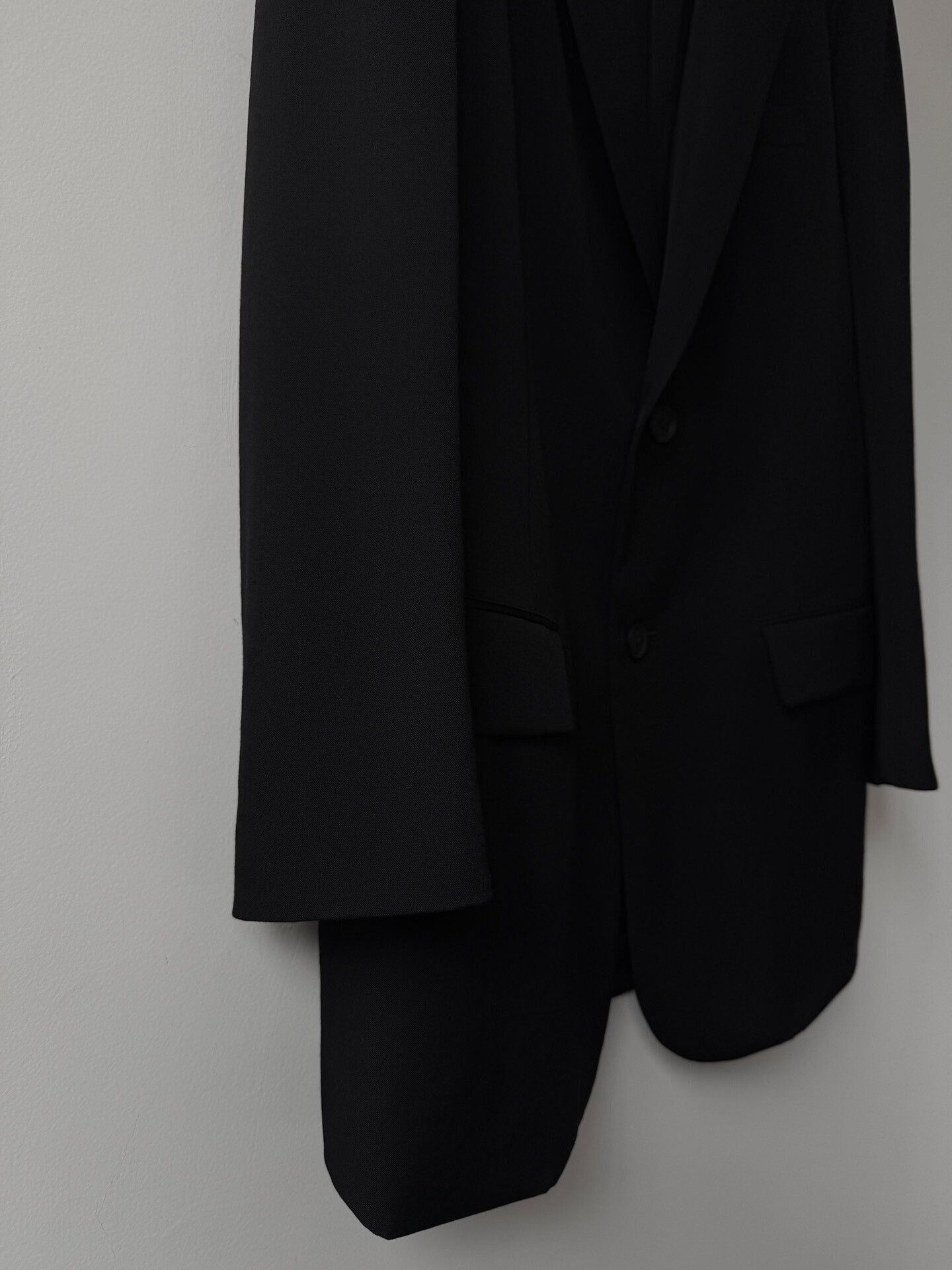 Yohji Yamamoto Yohji Yamamoto Black Wool Suit Jacket Size US L / EU 52-54 / 3 - 4 Thumbnail
