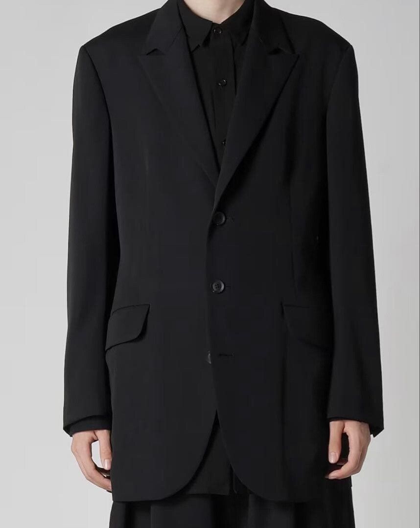 Yohji Yamamoto yohji yamamoto pour homme black wool blazer Size US M / EU 48-50 / 2 - 8 Thumbnail