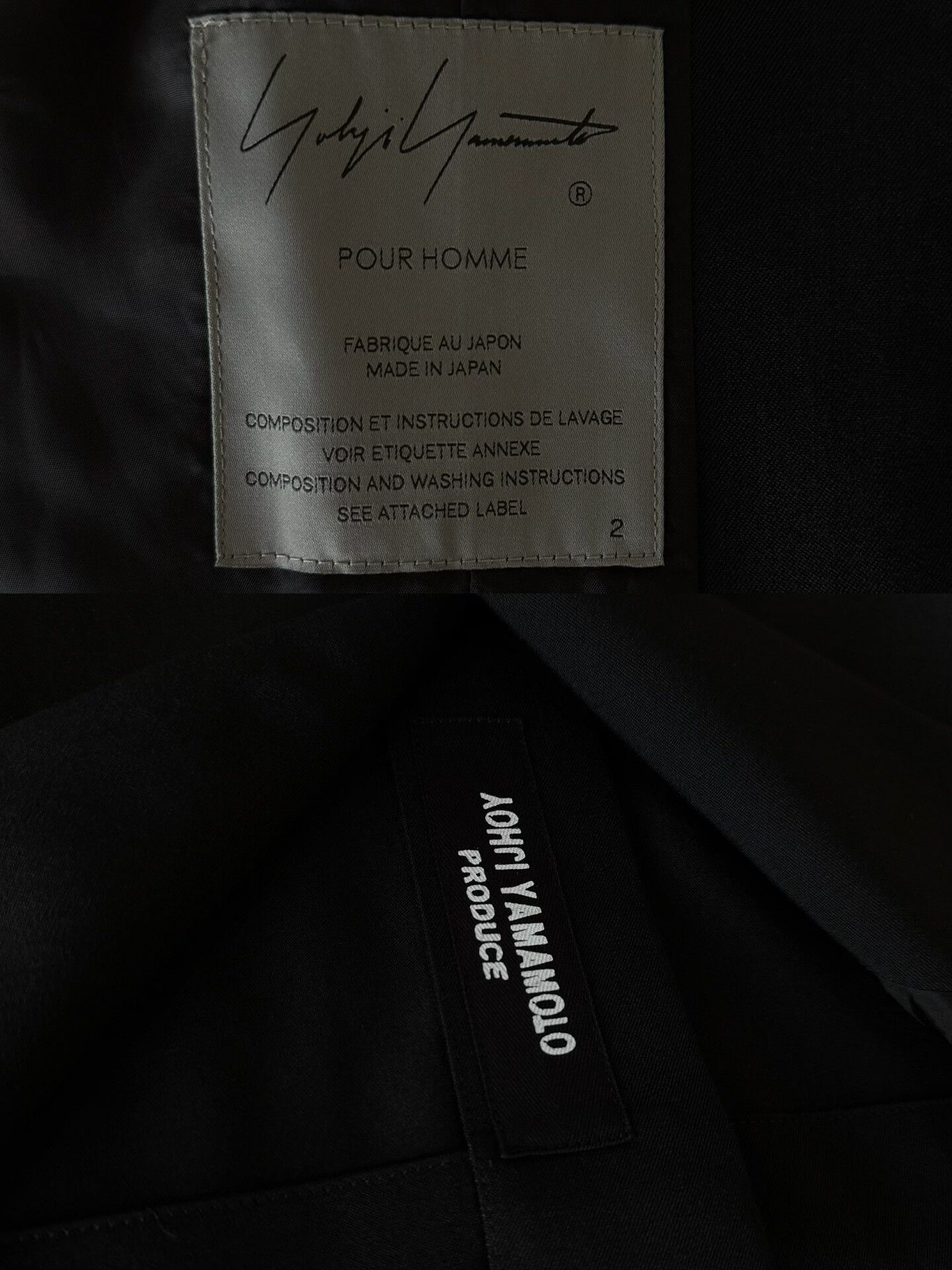 Yohji Yamamoto yohji yamamoto pour homme black wool blazer Size US M / EU 48-50 / 2 - 6 Thumbnail