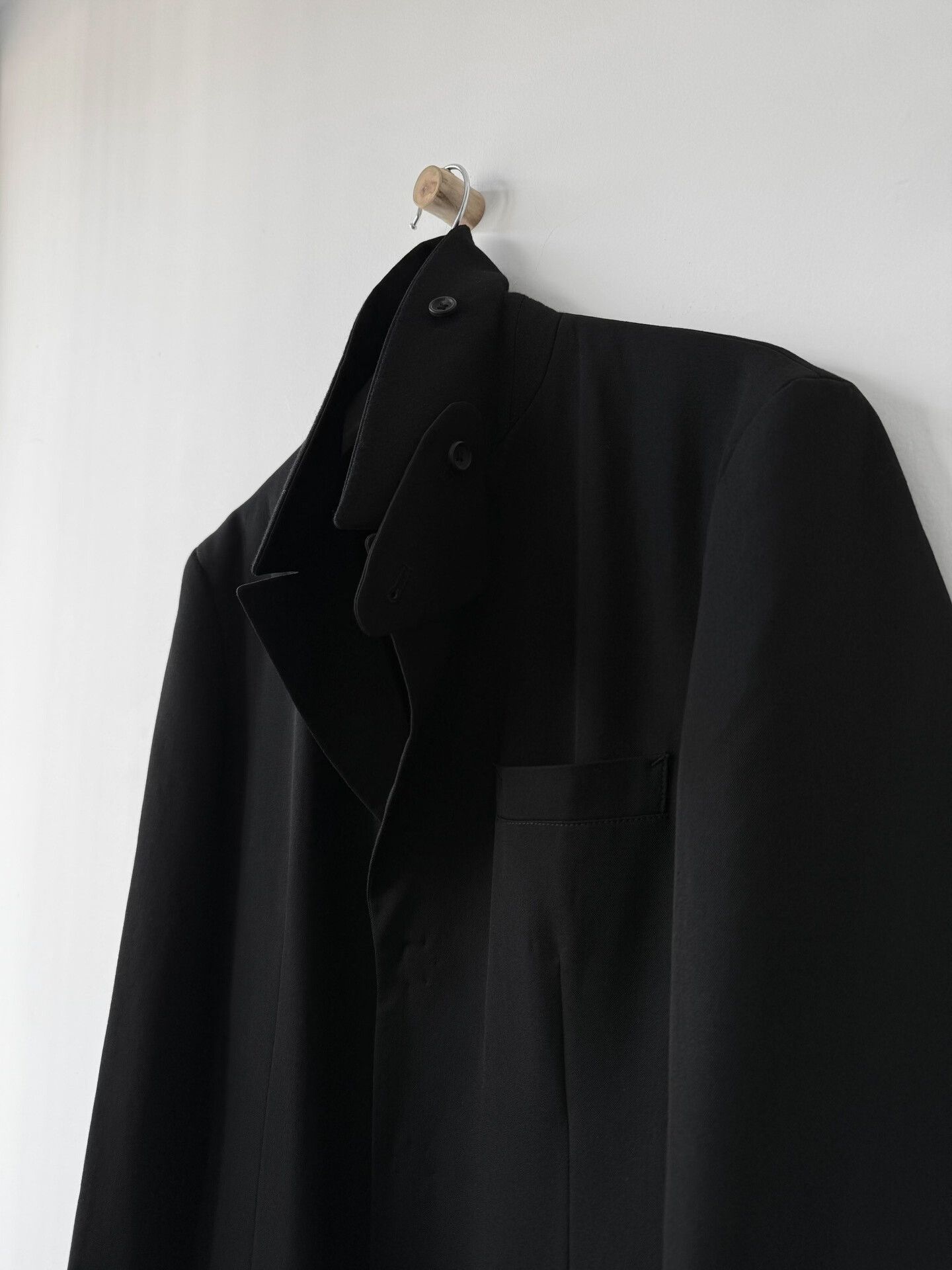 Yohji Yamamoto yohji yamamoto black wool coat Size US M / EU 48-50 / 2 - 6 Thumbnail