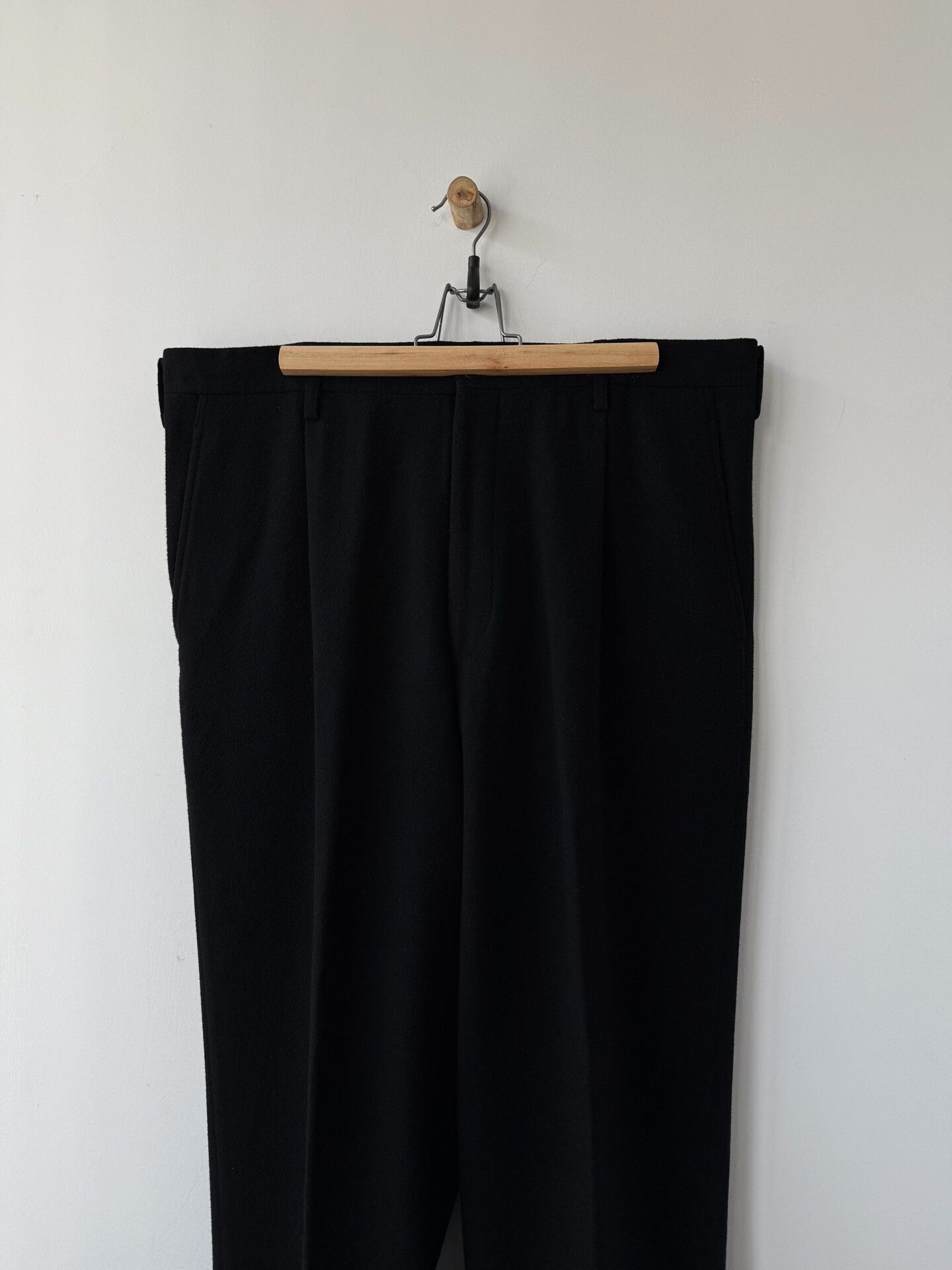 Yohji Yamamoto black wool wide-leg trousers by yohji yamamoto Size US 31 - 3 Thumbnail