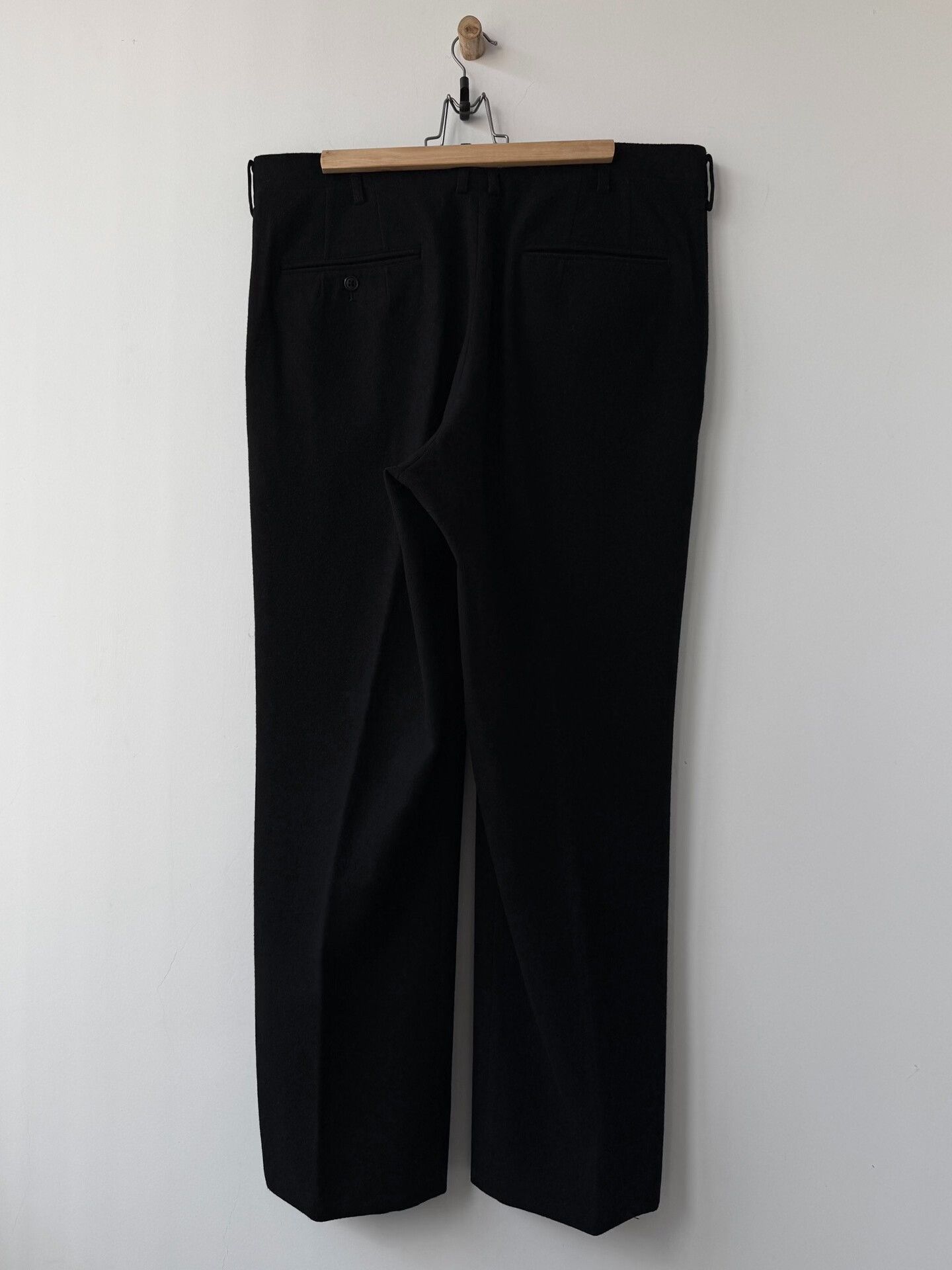 Yohji Yamamoto black wool wide-leg trousers by yohji yamamoto Size US 31 - 4 Thumbnail
