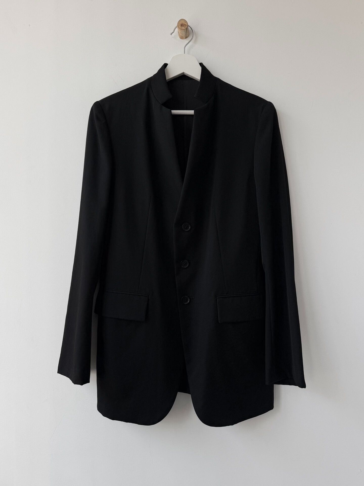 Yohji Yamamoto yohji yamamoto y's black minimalist blazer Size US M / EU 48-50 / 2 - 2 Thumbnail