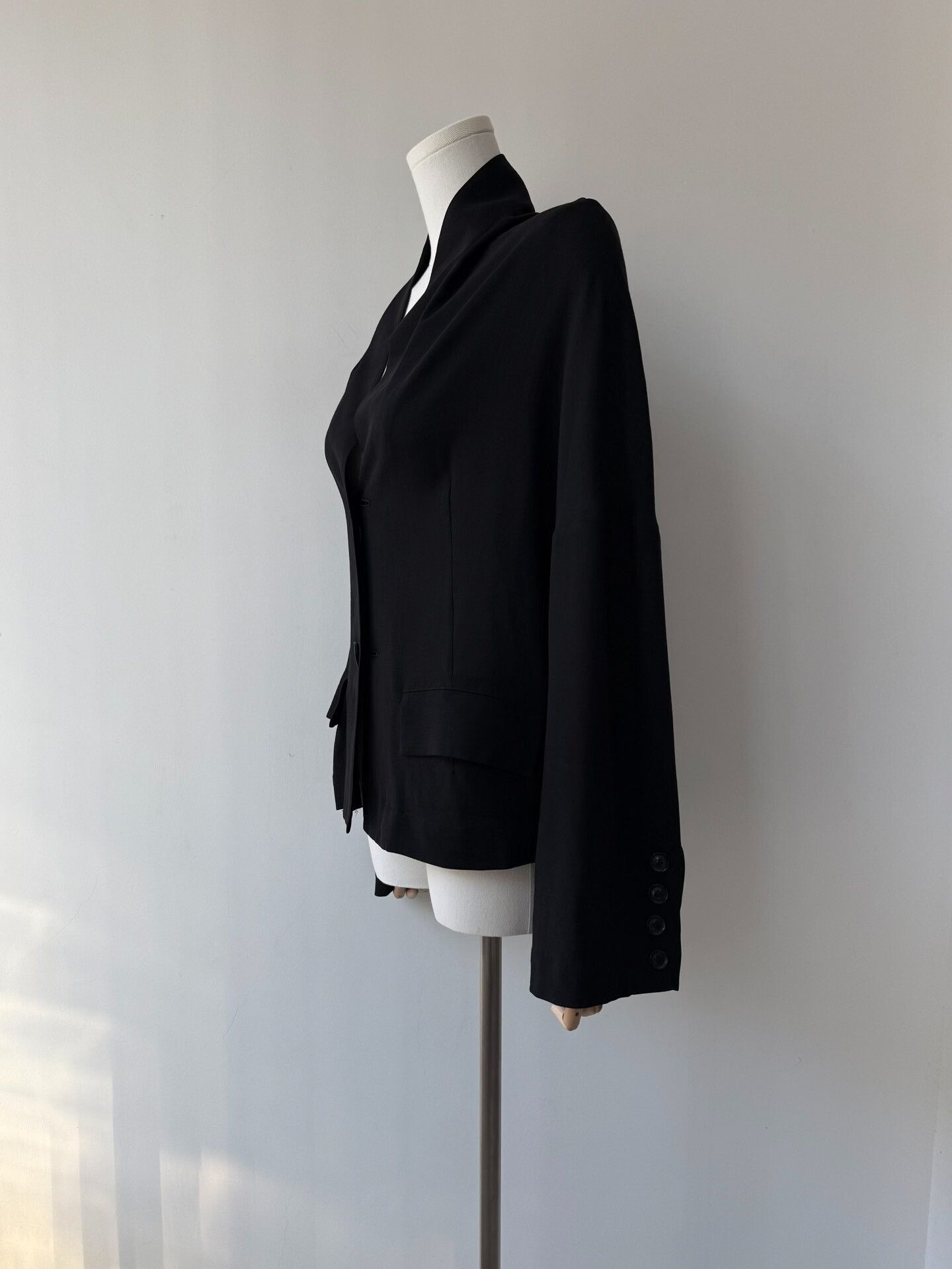 Yohji Yamamoto Yohji Yamamoto Noir Minimalist Wool Jacket Size US M / EU 48-50 / 2 - 5 Thumbnail