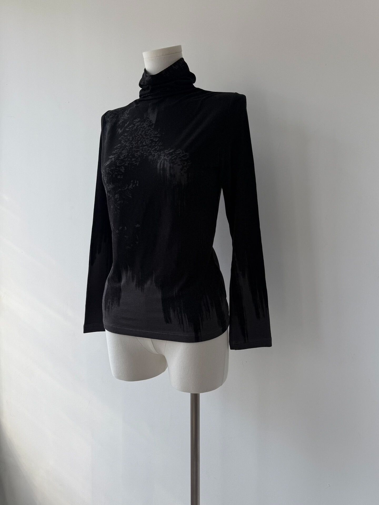 Yohji Yamamoto black mock neck long sleeve top Size M / US 6-8 / IT 42-44 - 4 Thumbnail