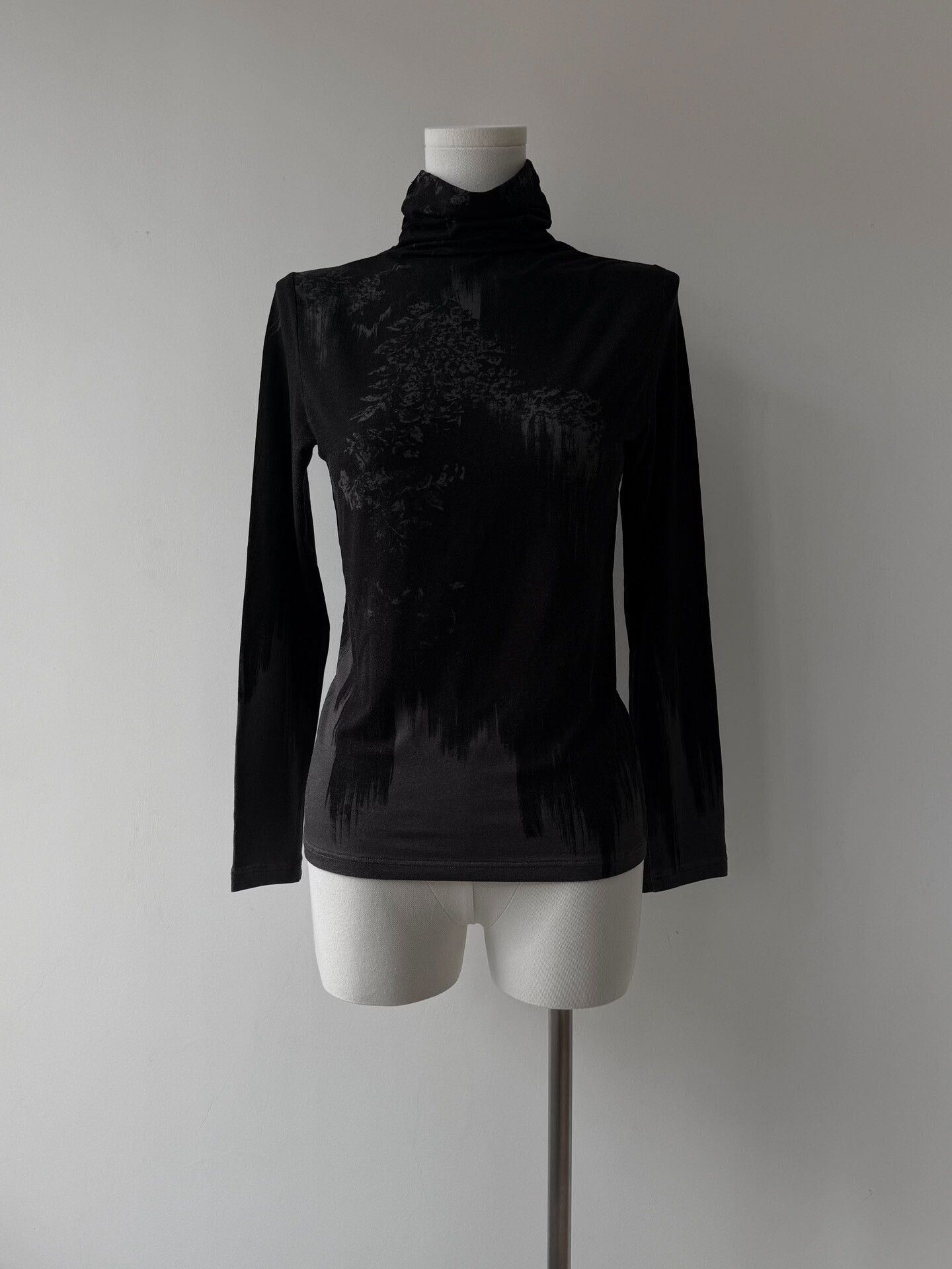 Yohji Yamamoto black mock neck long sleeve top Size M / US 6-8 / IT 42-44 - 2 Thumbnail