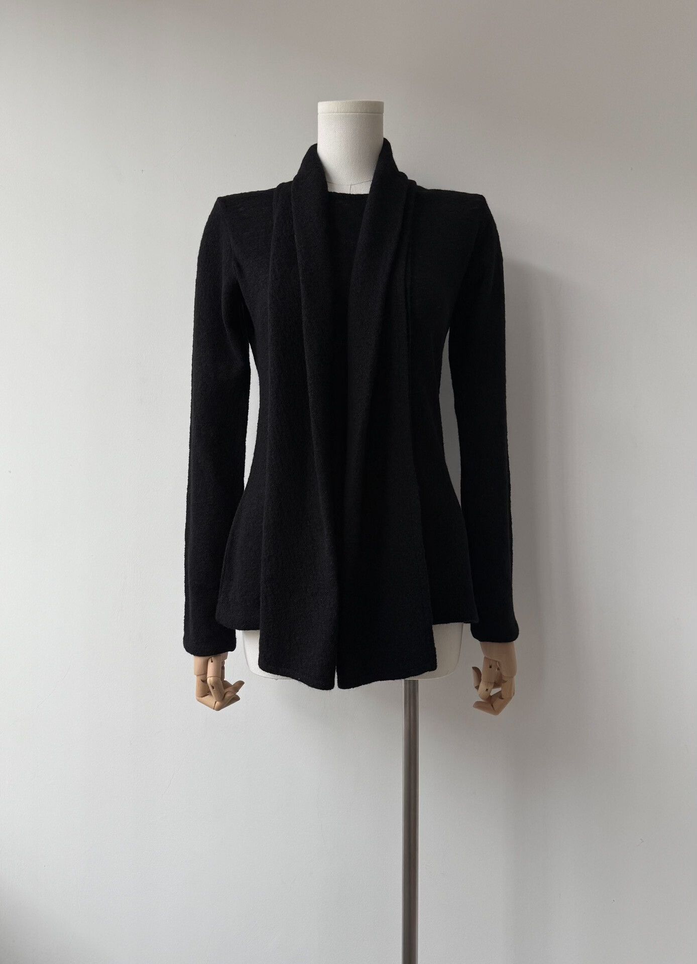 Yohji Yamamoto Yohji Yamamoto Noir Wool Top with Draped Collar Size M / US 6-8 / IT 42-44 - 4 Thumbnail