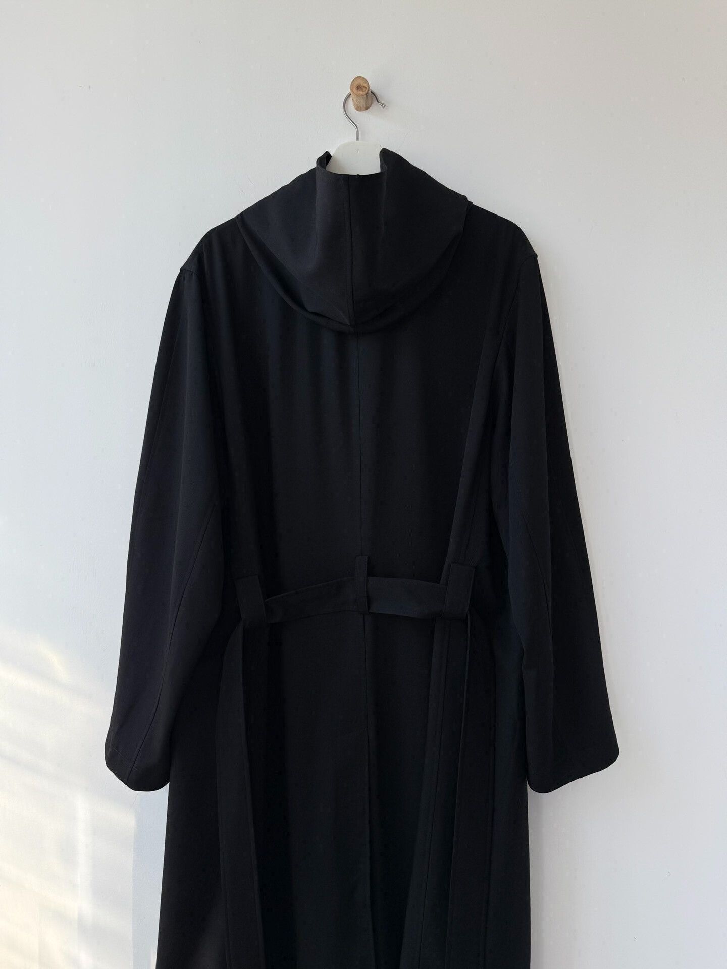 Yohji Yamamoto Yohji Yamamoto Black Wool Overcoat Size US XXL / EU 58 / 5 - 6 Thumbnail