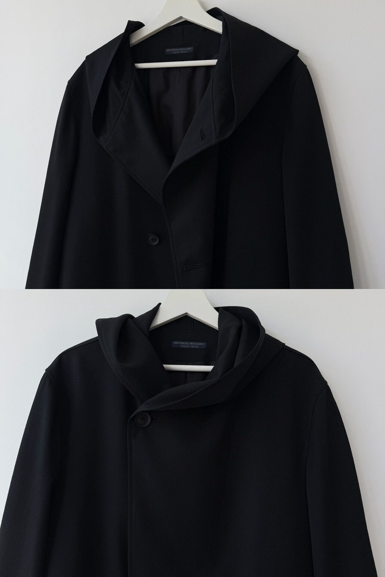 Yohji Yamamoto Yohji Yamamoto Black Wool Overcoat Size US XXL / EU 58 / 5 - 7 Thumbnail