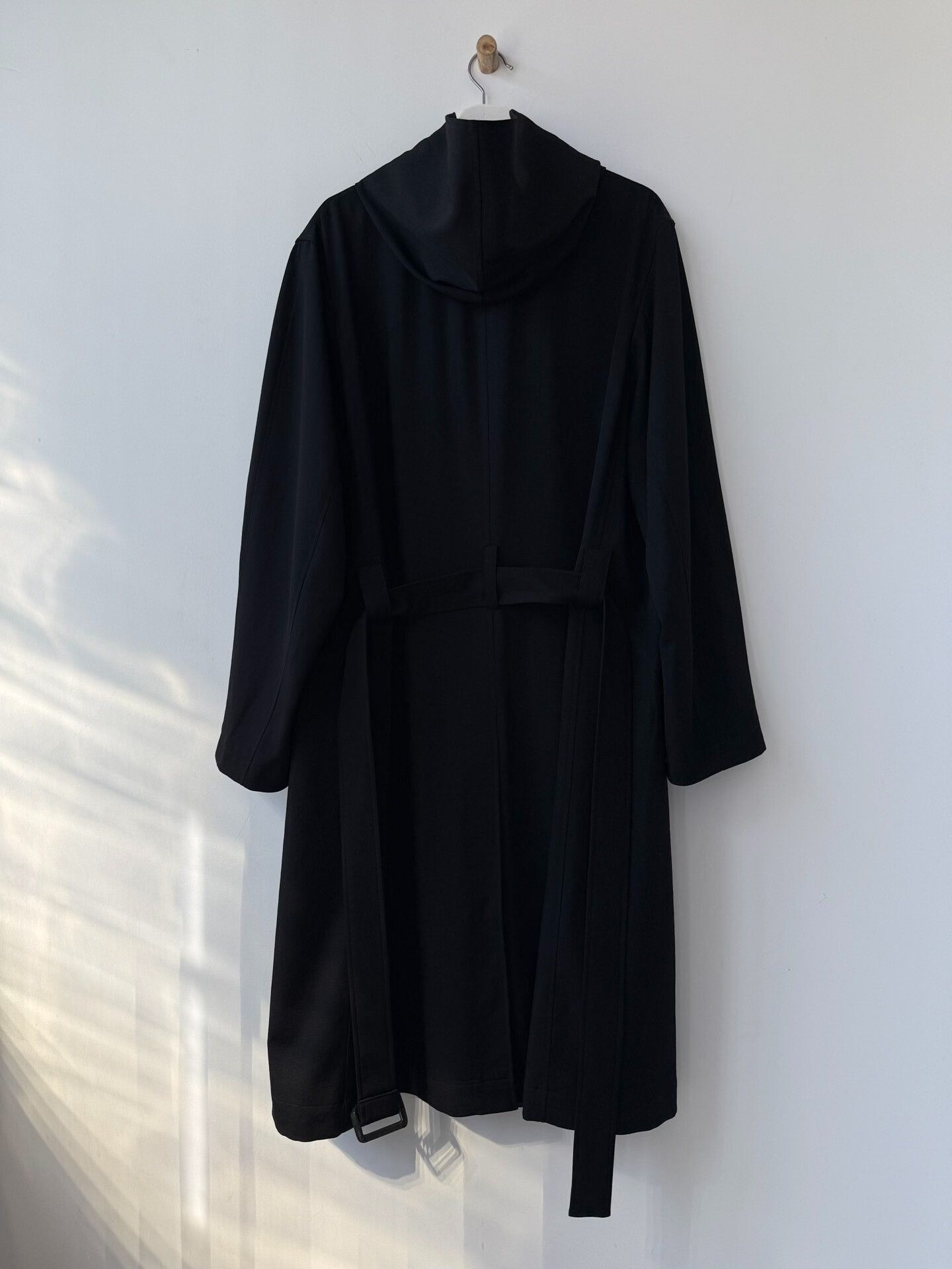 Yohji Yamamoto Yohji Yamamoto Black Wool Overcoat Size US XXL / EU 58 / 5 - 3 Thumbnail