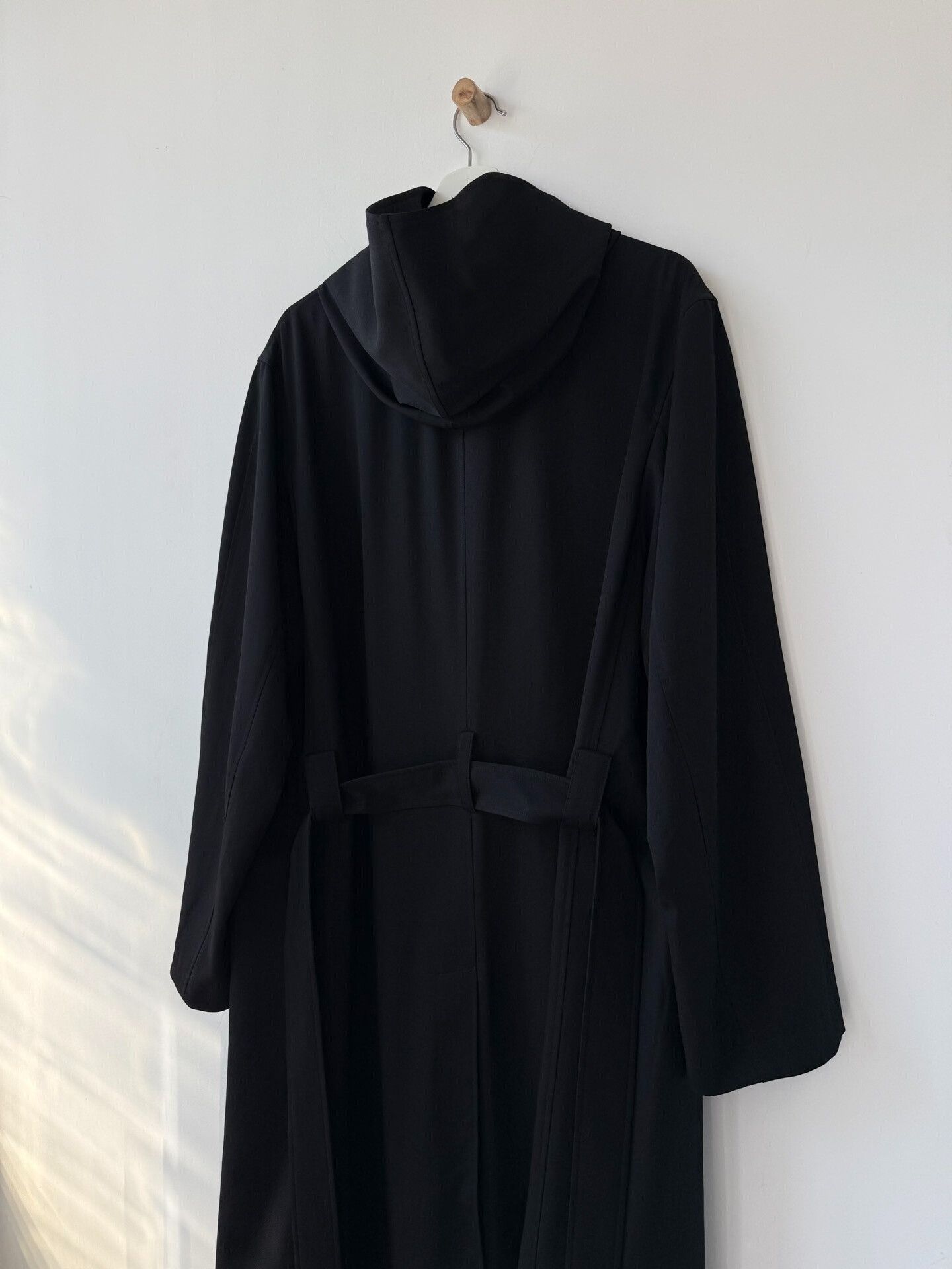 Yohji Yamamoto Yohji Yamamoto Black Wool Overcoat Size US XXL / EU 58 / 5 - 5 Thumbnail