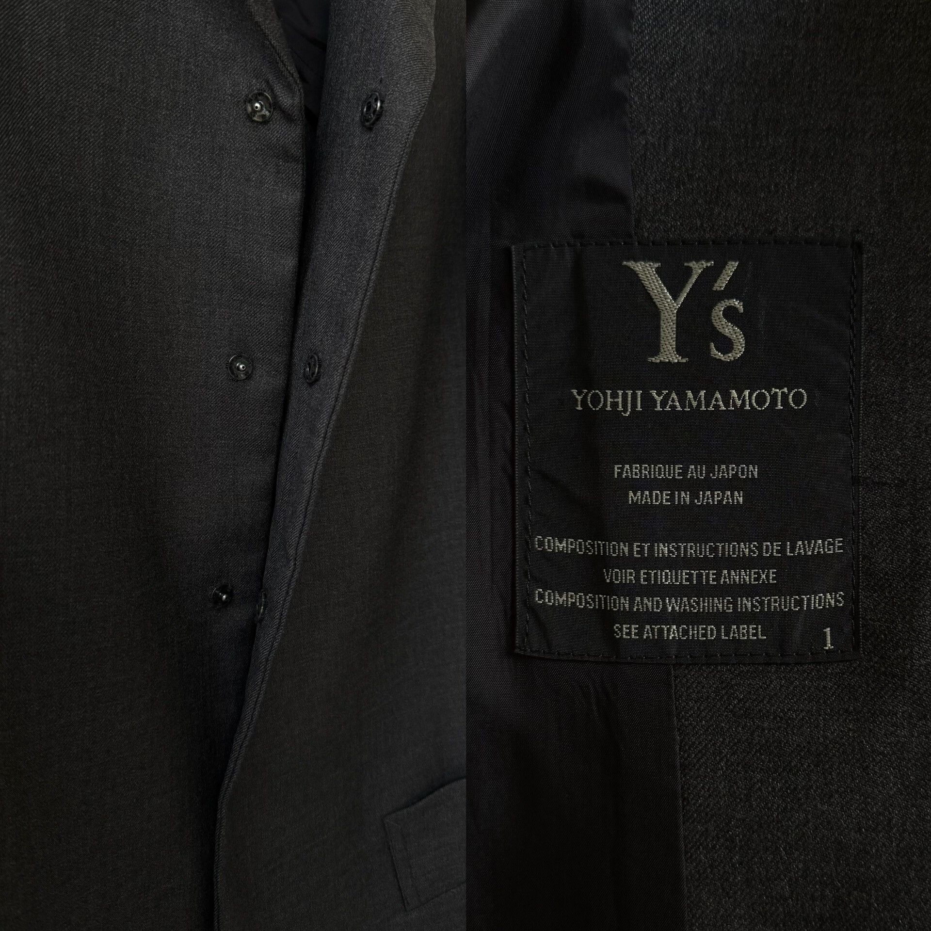 Y's Yohji Yamamoto Y's Minimalist Wool Blazer Size US M / EU 48-50 / 2 - 5 Thumbnail