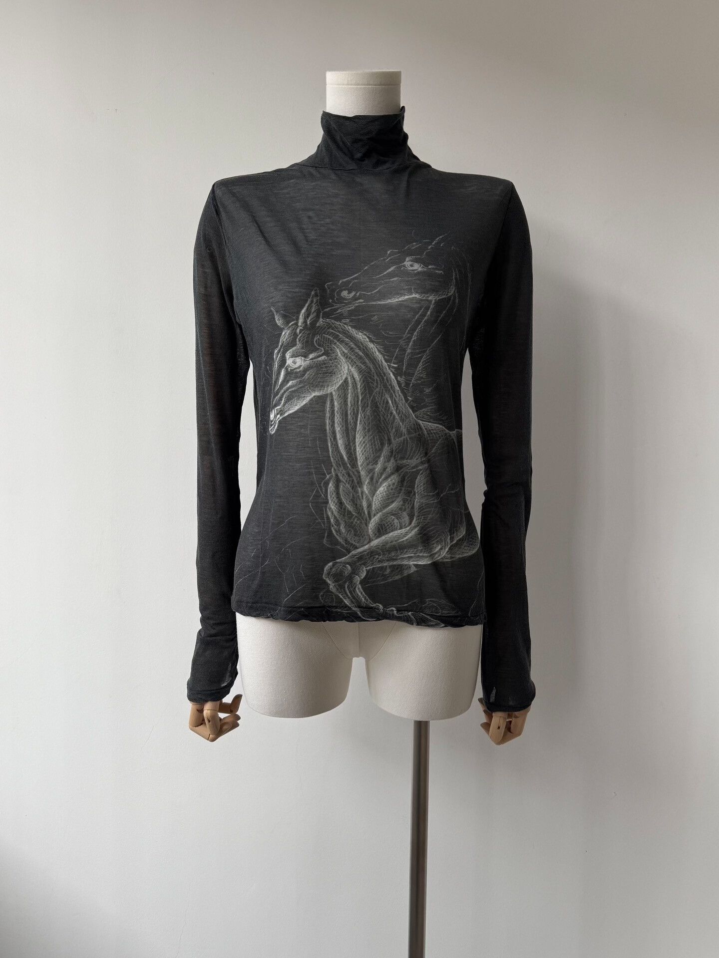 Yohji Yamamoto Yohji Yamamoto Black Graphic Long Sleeve Top Size M / US 6-8 / IT 42-44 - 7 Thumbnail