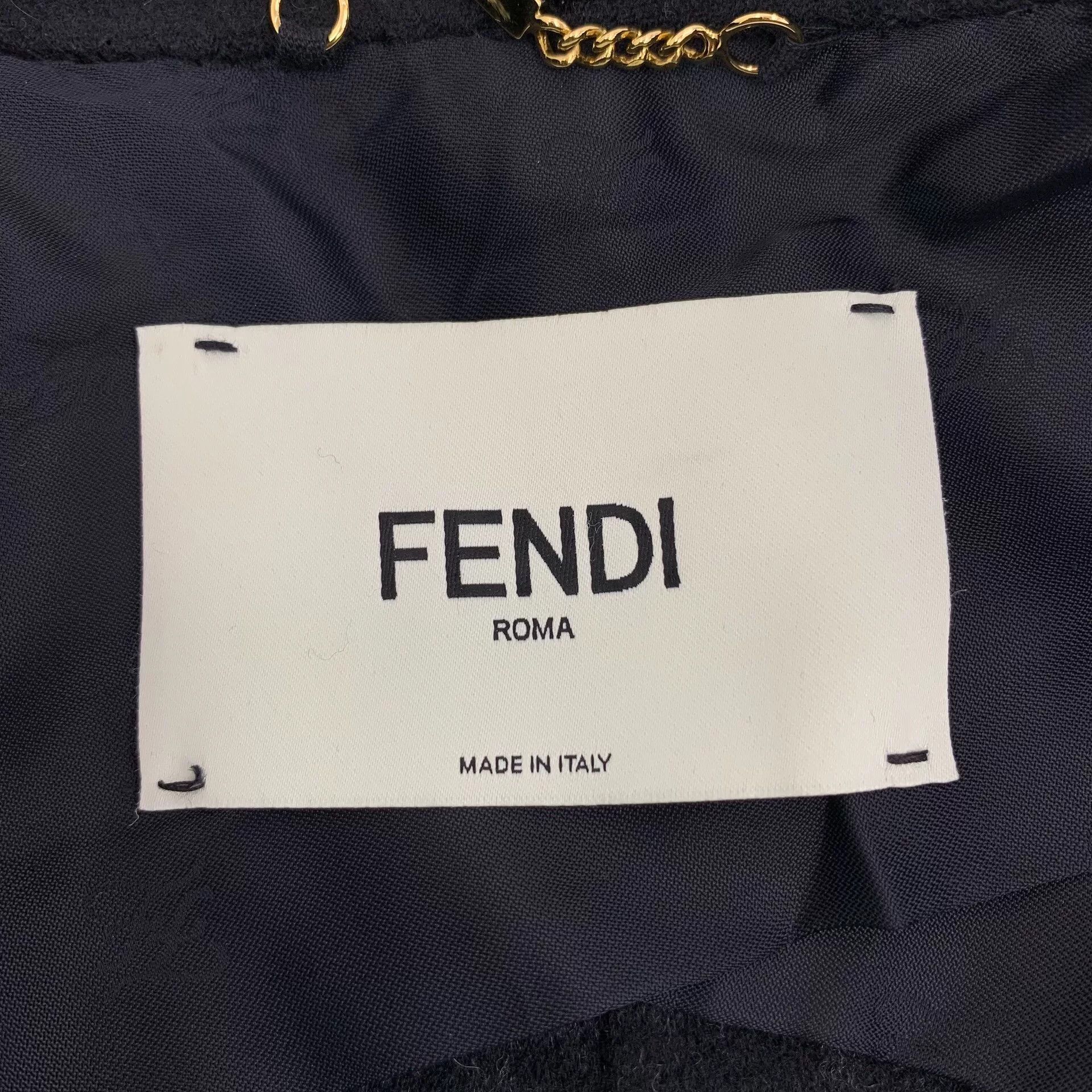 Fendi fendi black wool double-breasted coat Size US S / EU 44-46 / 1 - 6 Thumbnail