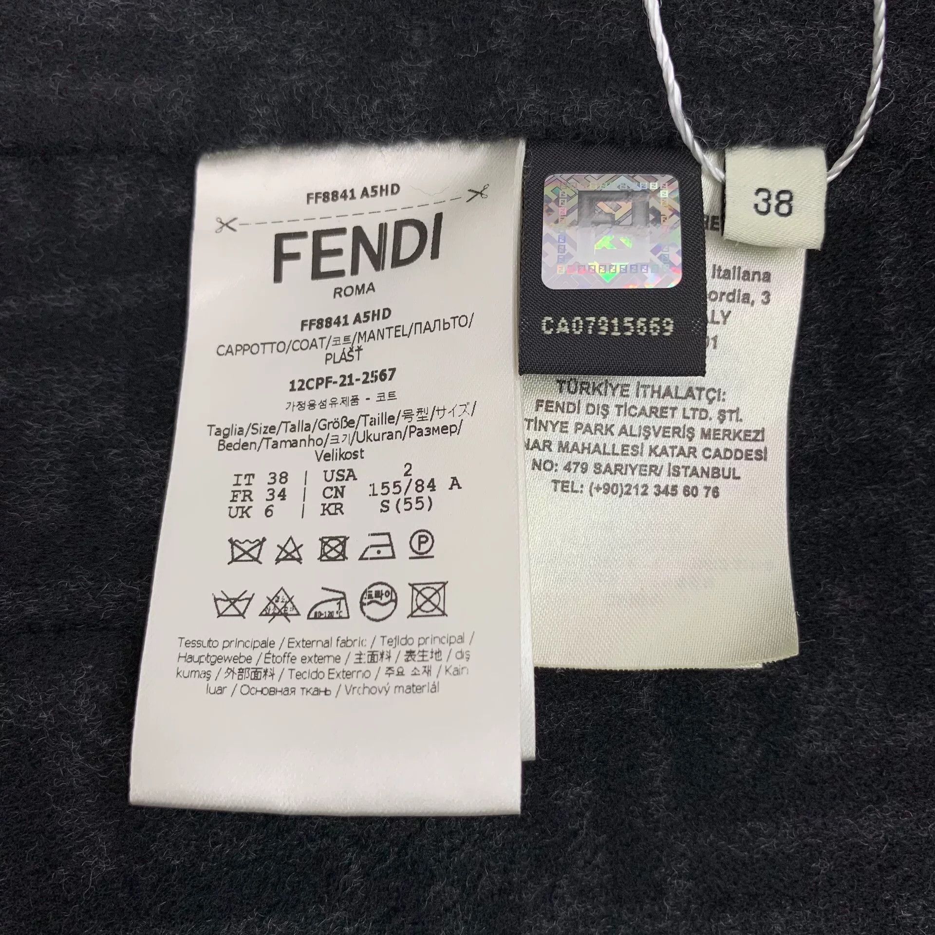 Fendi fendi black wool double-breasted coat Size US S / EU 44-46 / 1 - 7 Thumbnail