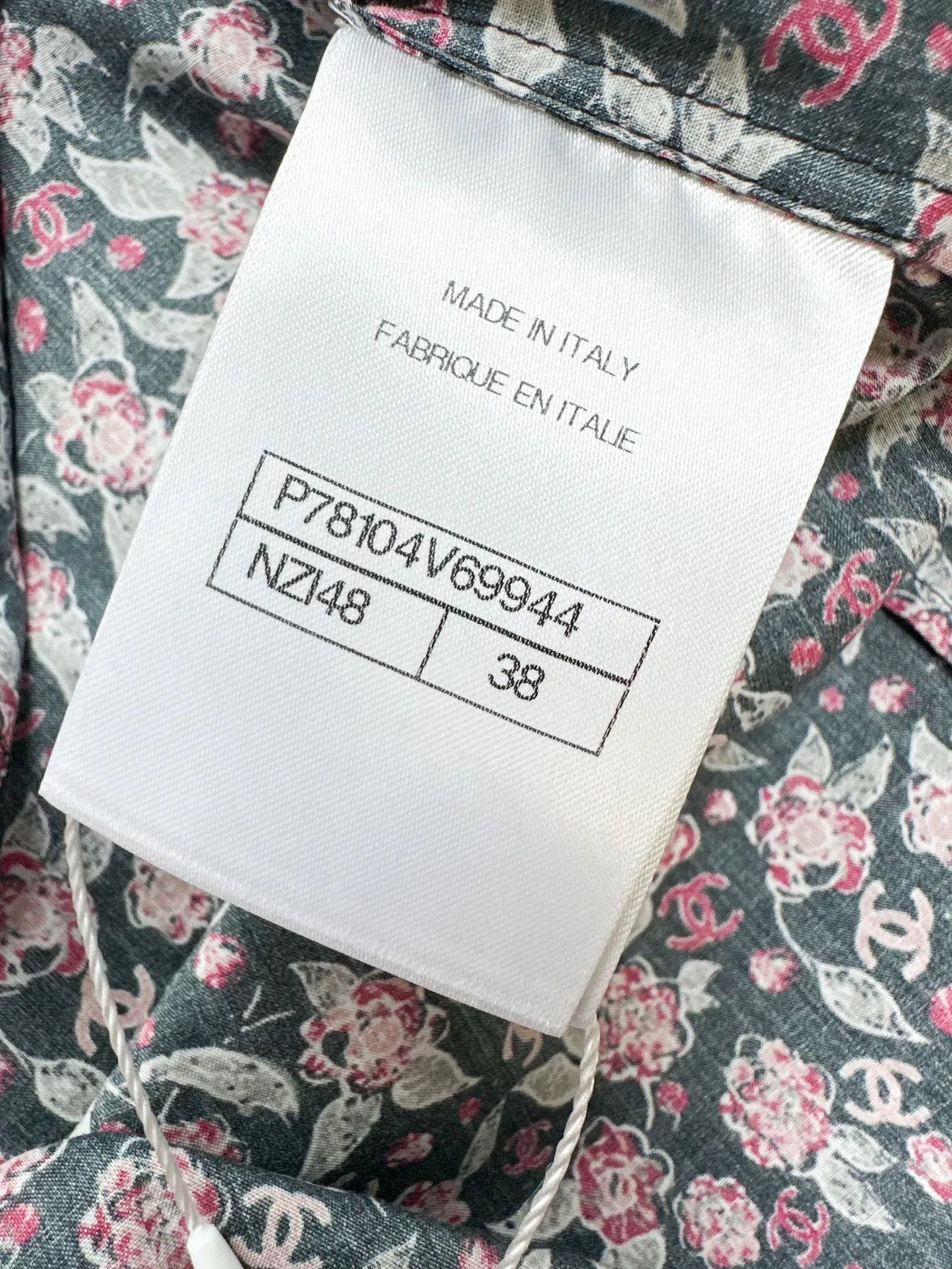 Chanel Chanel 24B Floral CC Collar Shirt Size US M / EU 48-50 / 2 - 6 Thumbnail