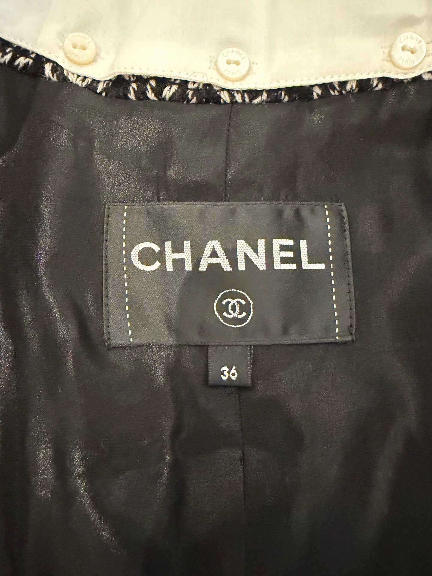 Chanel Chanel Metiers d'Art Black White Coat Size M / US 6-8 / IT 42-44 - 3 Thumbnail