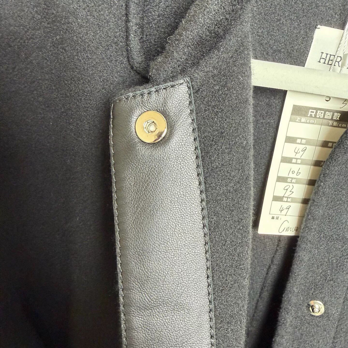 Hermes Hermes Black Cashmere Lapel Coat Size 34 Size US XXS / EU 40 - 3 Thumbnail
