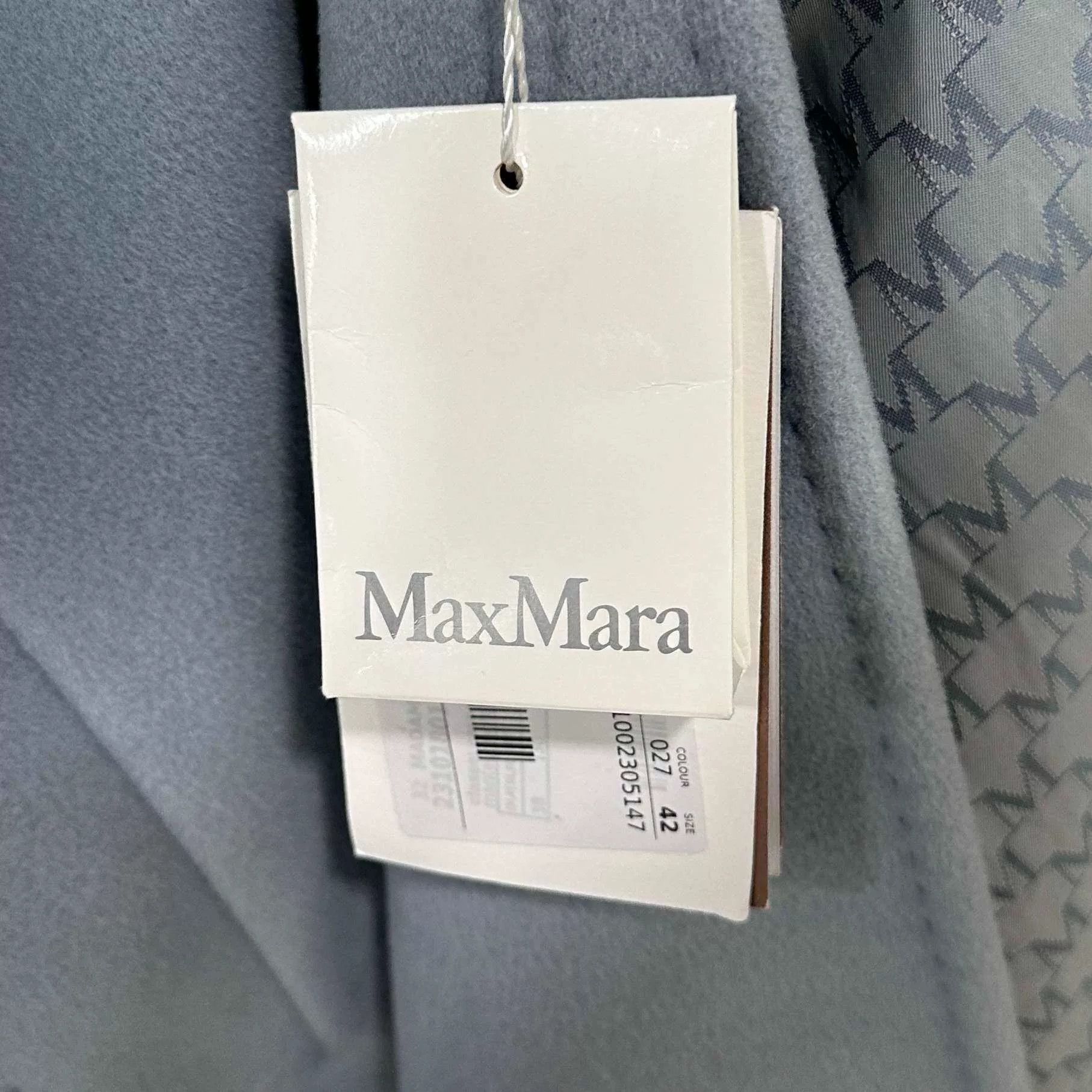 Max Mara maxmara fog blue double-breasted coat Size US L / EU 52-54 / 3 - 5 Thumbnail