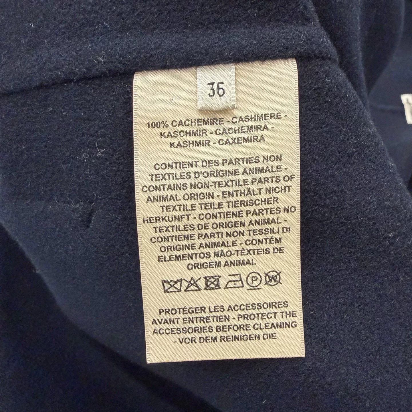 Hermes Hermes Blue Black Short Cashmere Coat Size US M / EU 48-50 / 2 - 3 Thumbnail