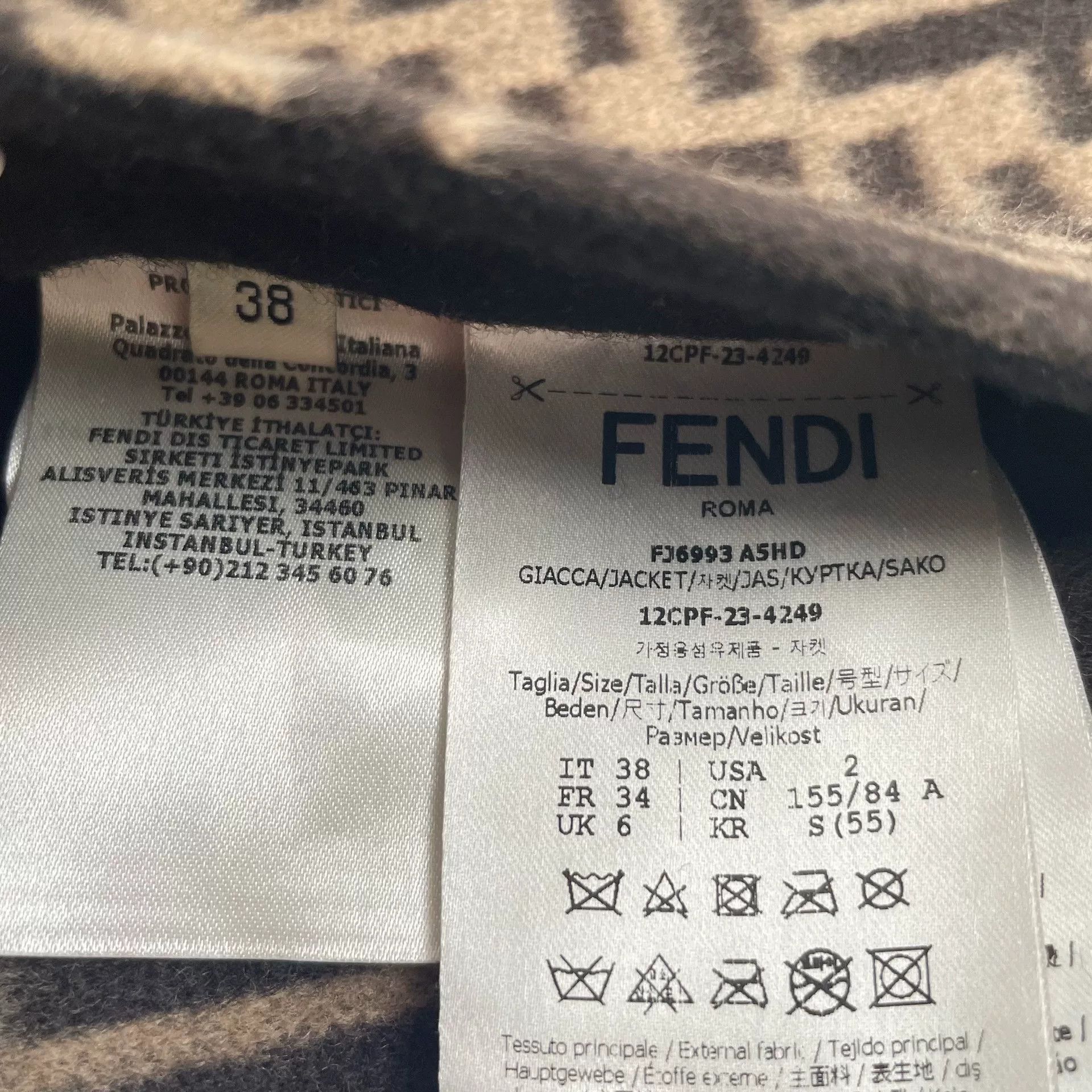 Fendi Fendi Reversible Hooded Jacket Size S Size US S / EU 44-46 / 1 - 7 Thumbnail