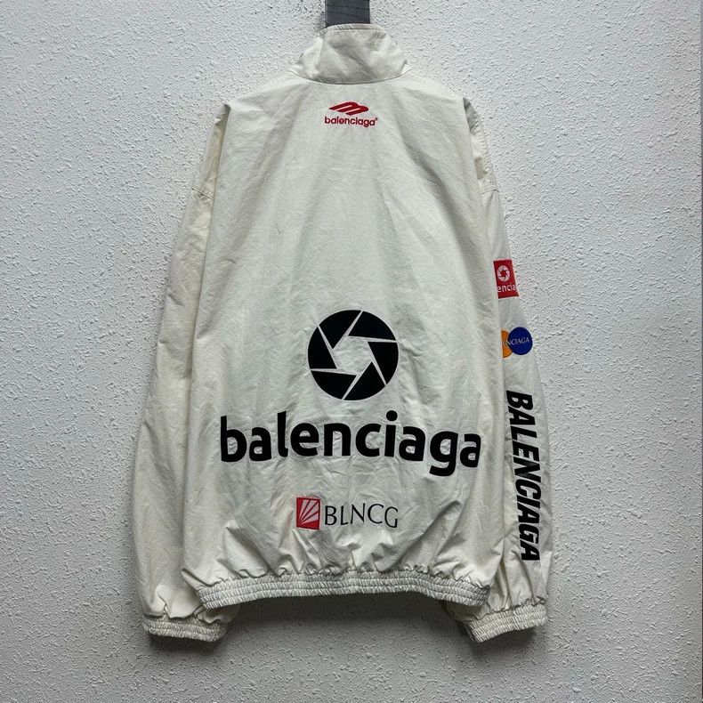 Balenciaga Balenciaga 24 White Racing Logo Jacket Size US S / EU 44-46 / 1 - 2 Thumbnail