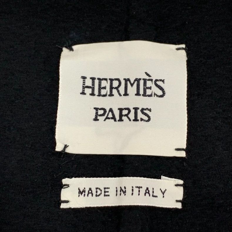 Hermes Hermes Black Cashmere Lapel Coat XS Size US XS / EU 42 / 0 - 5 Thumbnail
