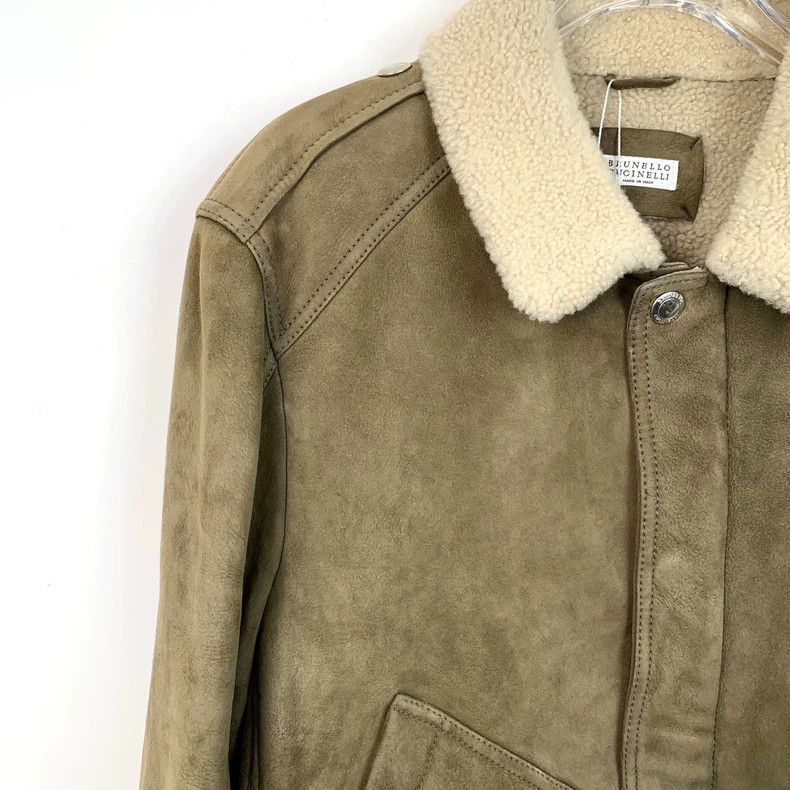 Brunello Cucinelli Brunello Cucinelli Green Shearling Jacket XS Size US XS / EU 42 / 0 - 3 Thumbnail