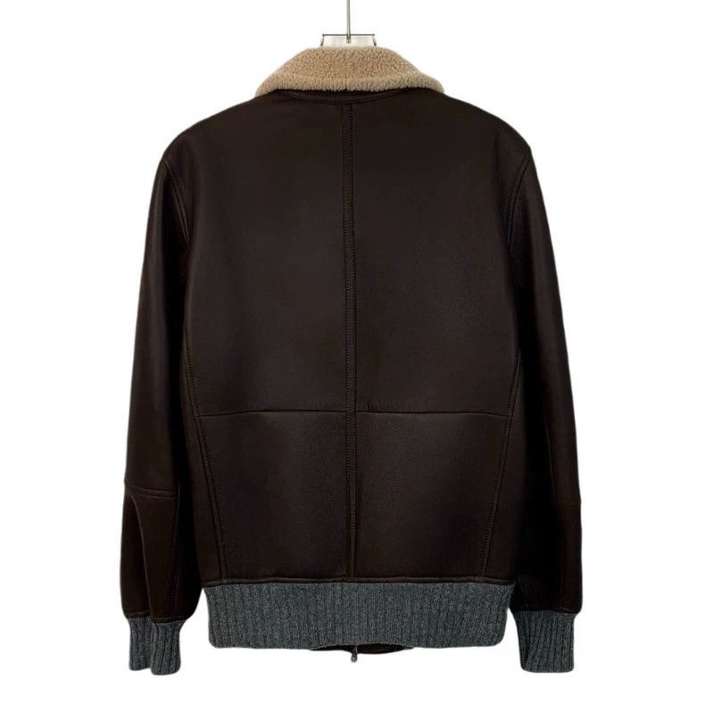Brunello Cucinelli Brunello Cucinelli Brown Leather Jacket XS Size US XS / EU 42 / 0 - 2 Thumbnail