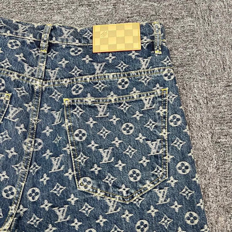 Louis Vuitton Louis Vuitton Blue Monogram Side Stripe Jeans Size US 31 - 6 Thumbnail